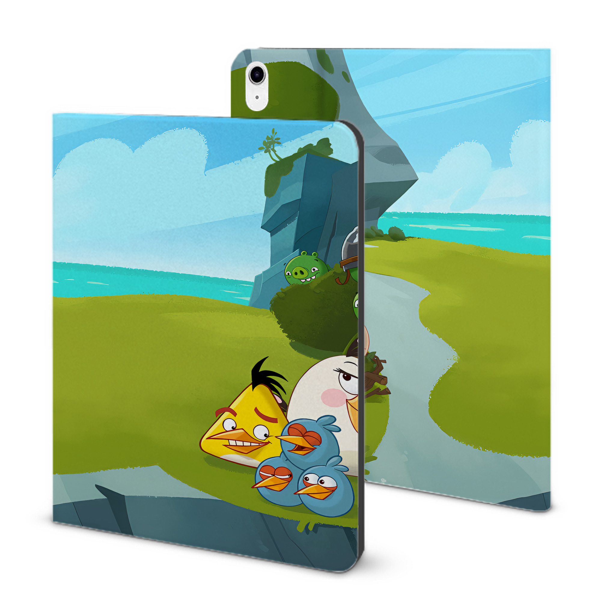 （画像用） Angry Birds アングリーバード IPad ケース ブック型 PUレザー TPU 耐衝撃 軽量 薄型 ペン収納なし 全面保護 IPad 各モデル対応